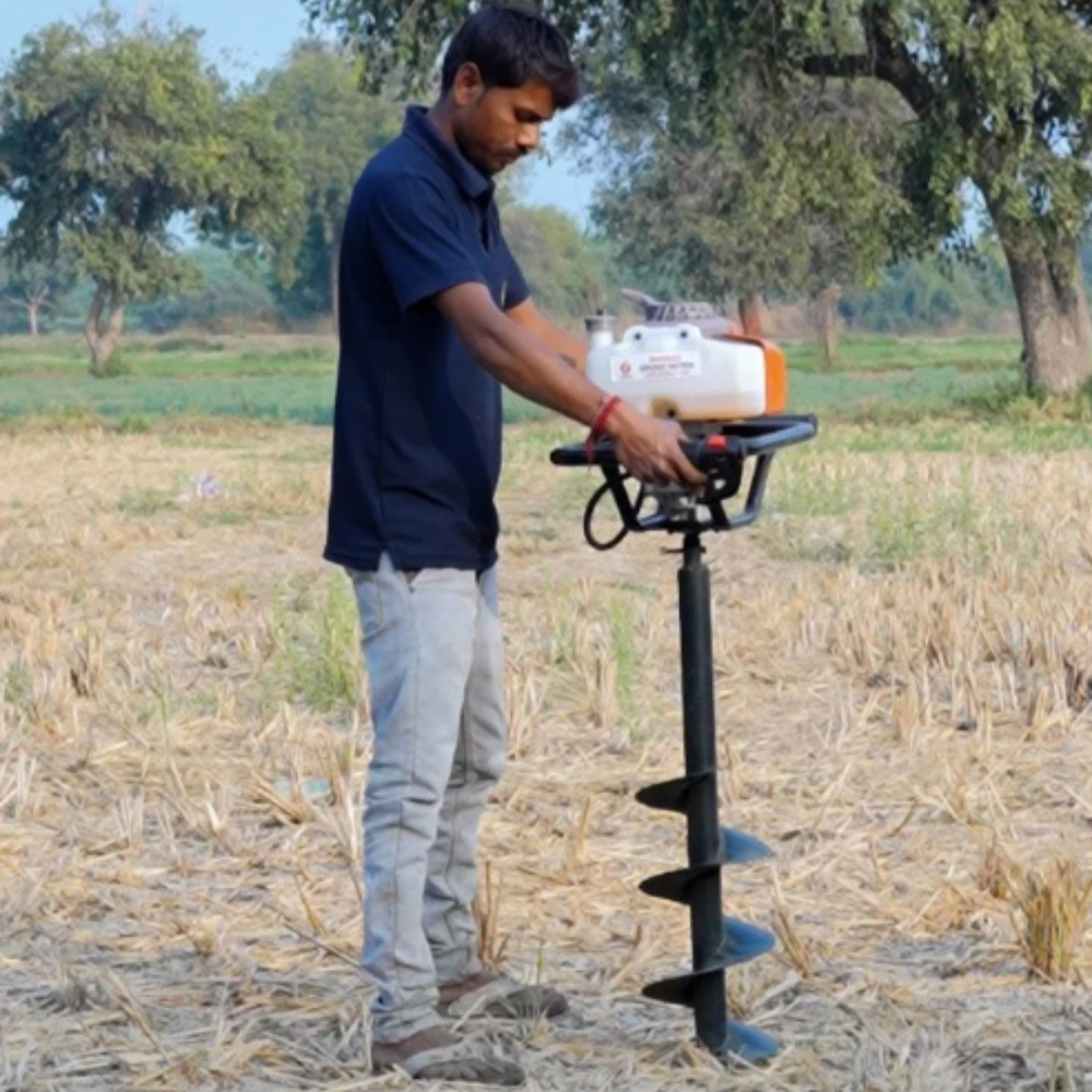 Earth Auger Engine-75 Cc - Color: Orange & Black