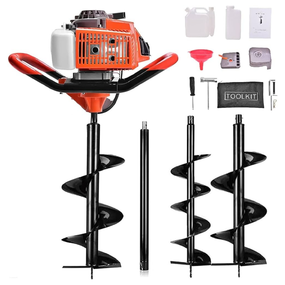 Earth Auger Engine-75 Cc - Color: Orange & Black