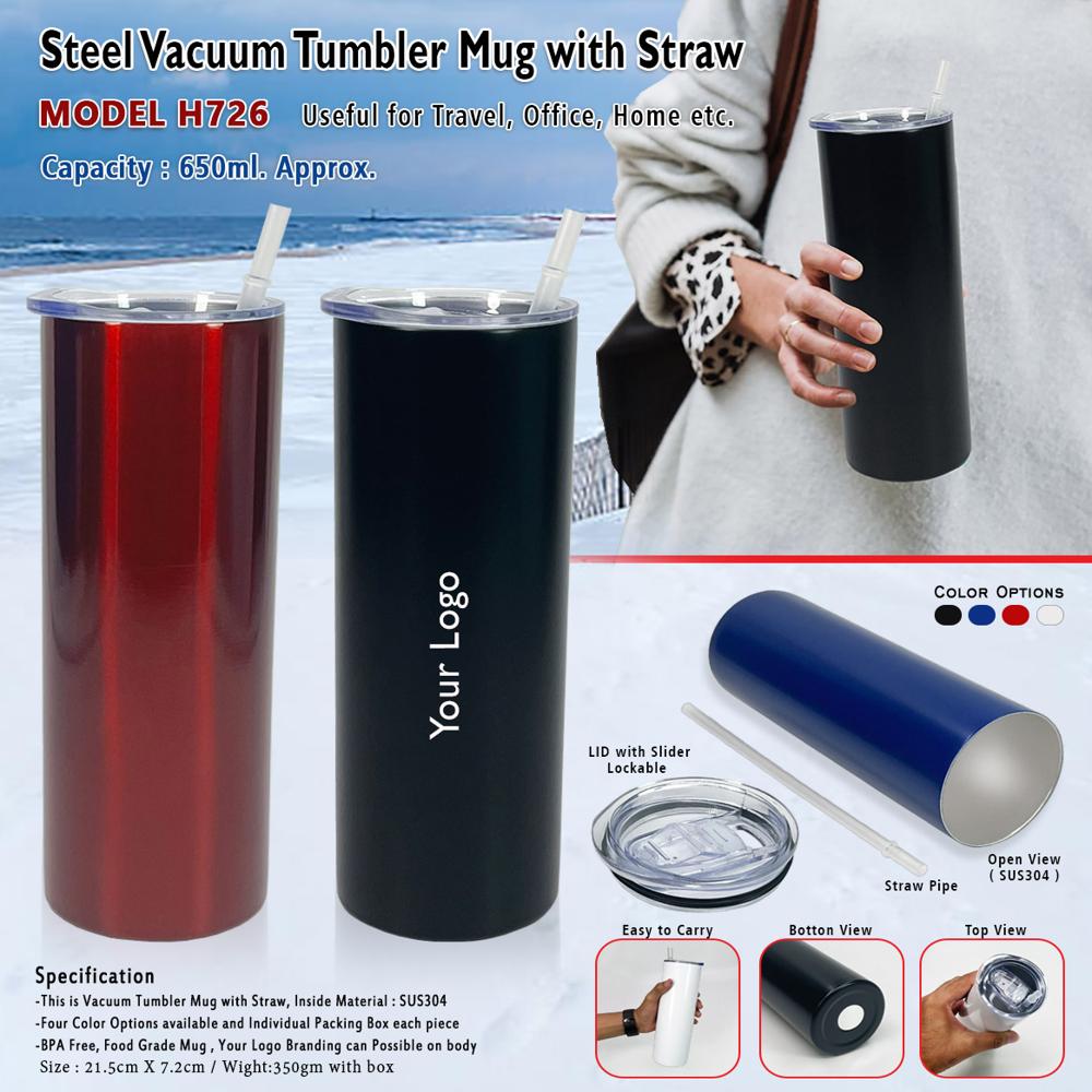 Vacuum Mug with Straw 650 ML