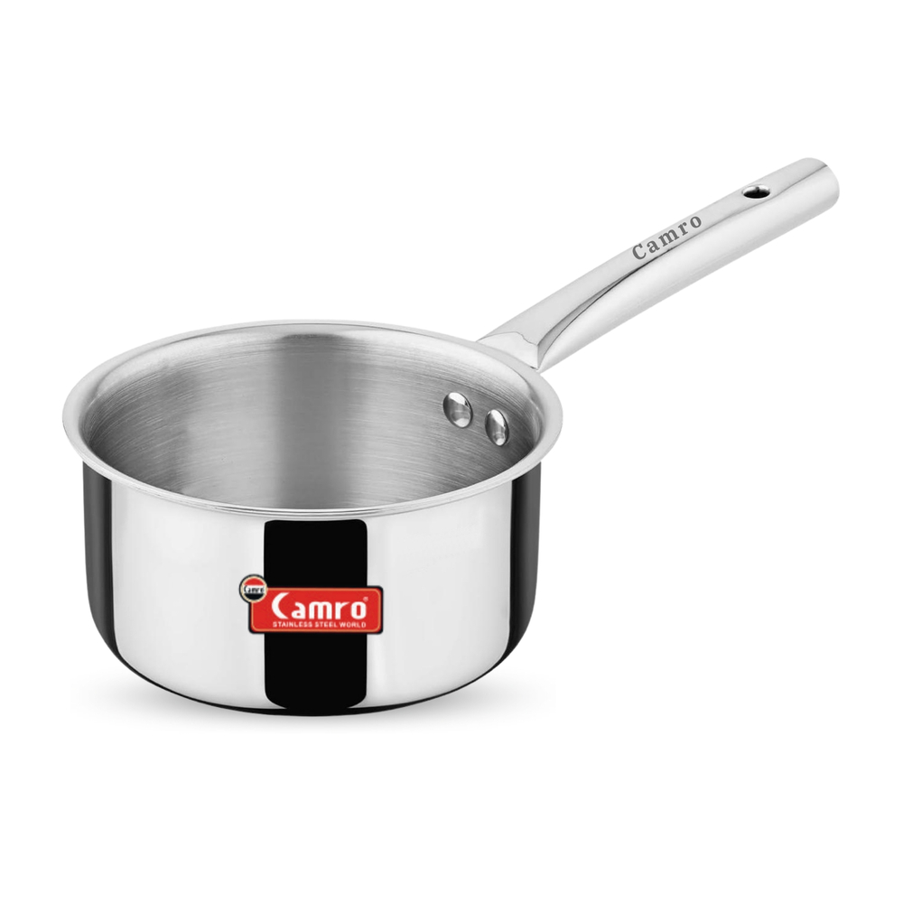 Triply Stainless-Steel Saucepan / Milk Pan, 1 Litre, Induction Base.