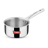 Triply Stainless-steel Saucepan / Milk Pan, 1 Litre, Induction Base. - Interior Coating: Aluminium