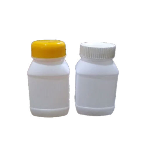 Plastic Square Jar - Color: White