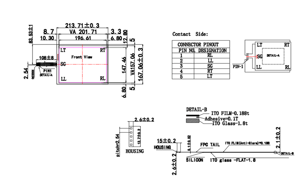 14 Inch 5 Wire Resistive Touch Screen