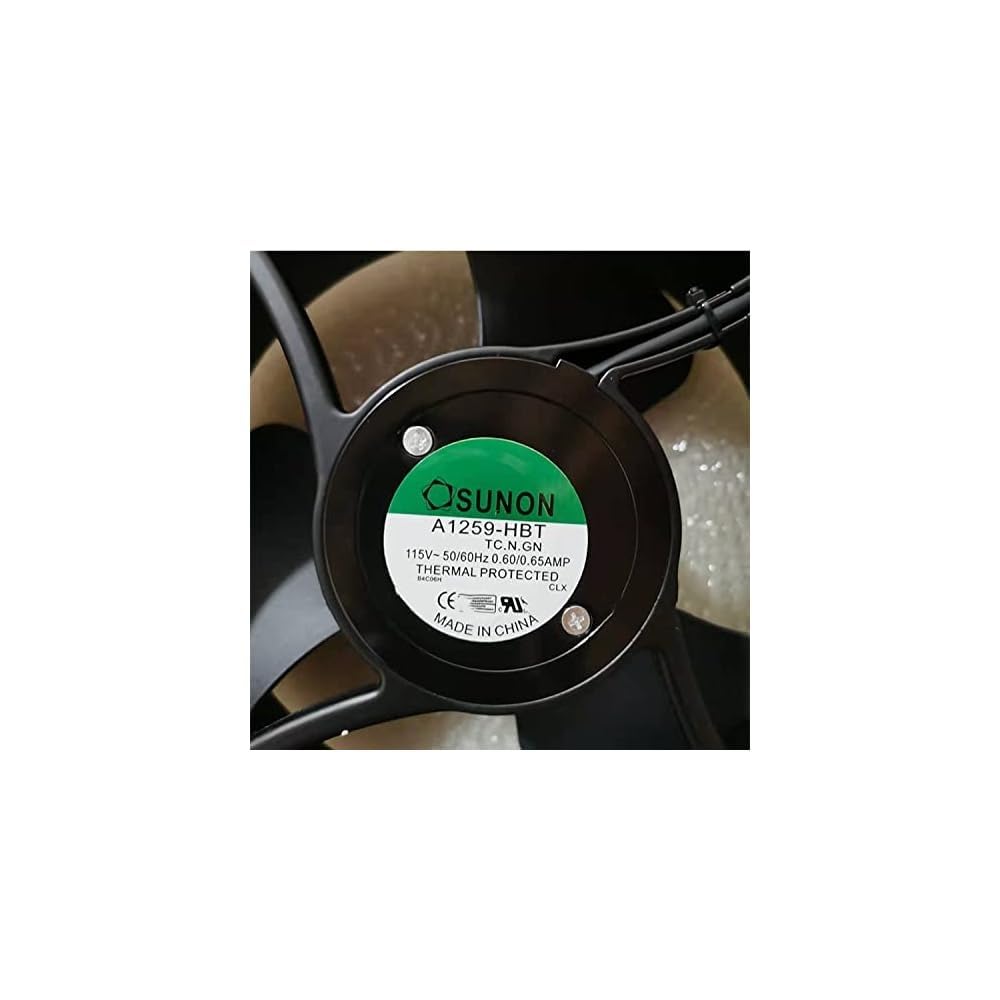 Sunon A1259-hbt Axial Fan 115v~50/60hz 0.60/0.65a Dc Brushless Air Cooling Fan 1900 Rpm 254 * 254 * 89mm 2-wire (Metal) - Color: Black