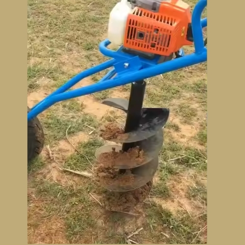 Trolley Type Earth Auger Engine-63cc - Color: Blue