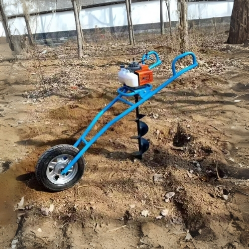 Trolley Type Earth Auger Engine-63cc - Color: Blue