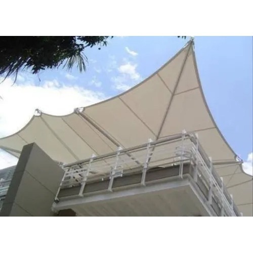 Tensile Roofing Structure For Terrace - Color: White