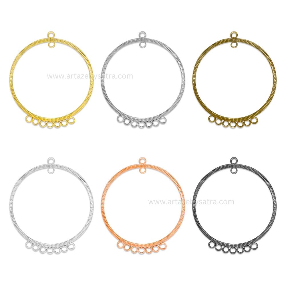 Earring Hoop 7 Naka 2 Loop | Size : 58mm | Qty : 6pcs | EF82