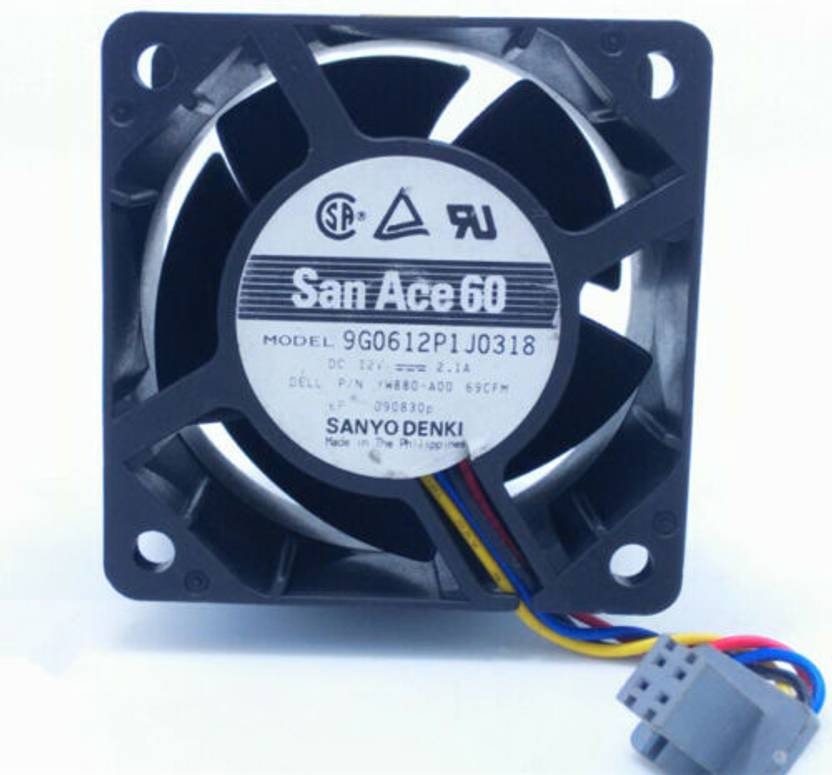 SanAce 9G0612P1J0318 12V 2.1A 6038 6CM 4-pin server chassis cooling fan Cooler  (Black)