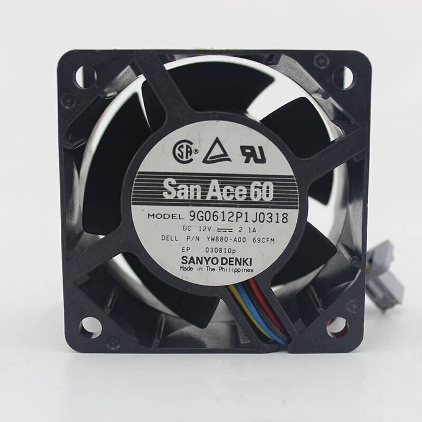 SanAce 9G0612P1J0318 12V 2.1A 6038 6CM 4-pin server chassis cooling fan Cooler  (Black)
