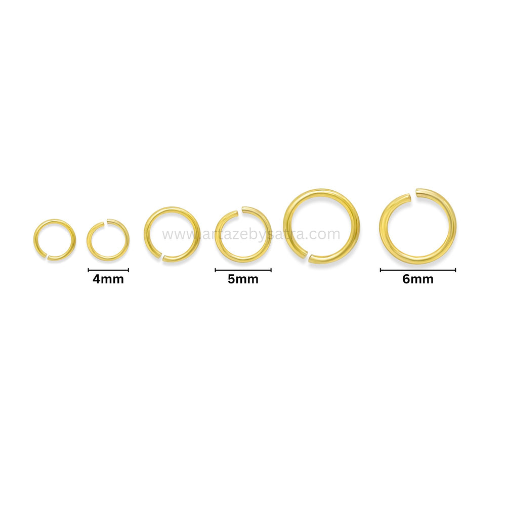 18k Brass Golden Jumpring High Quality | Qty : 100pcs