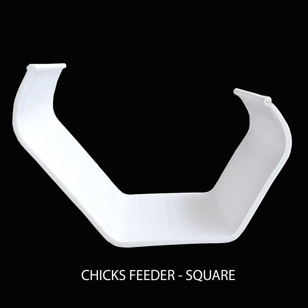 Poultry Chicks Feeder 3 Bend - Material: Plastic