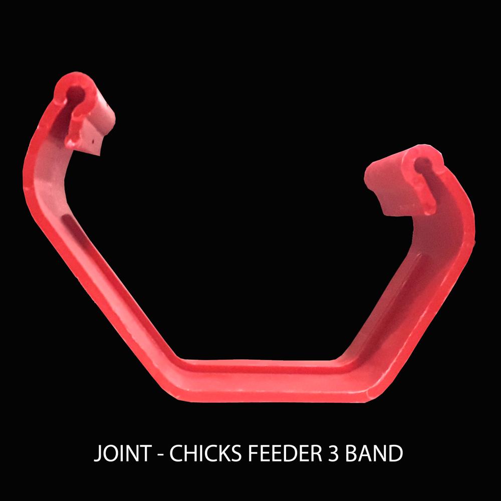 Poultry Chicks Feeder 3 Bend - Material: Plastic