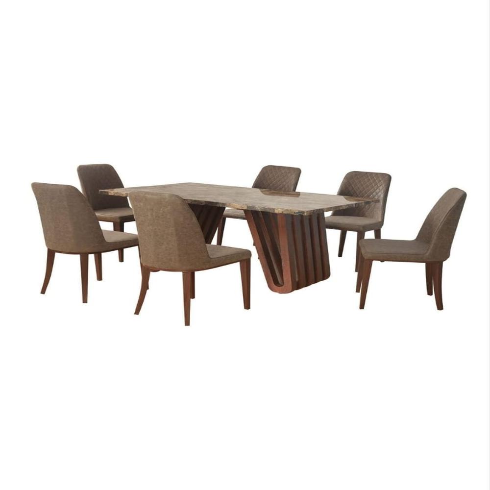 NILKAMAL CAPRI ( WITH CUCINA DINING CHAIR ) 6 SEATER DINING SET 