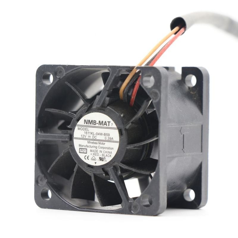 NMB 1611KL-04W-B59 40X40X28mm 4028 12V DC 0.39A 4CM 4.68W 14.8CFM 9500RPM Ball Bearing Server Mini Axial Cooling Fan