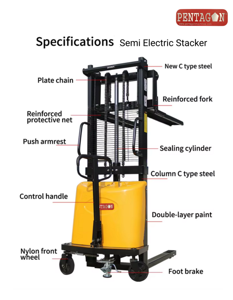 Semi Electric Stacker 2000kg - Attributes: Easy To Operate