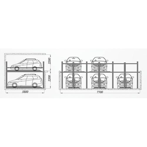 Hydraulic Puzzle Parking Systems G-1 - Single Vehicle Weight: 500-1000 Kilograms (Kg)