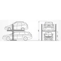 Hydraulic Stack Parking System G+1 - Single Vehicle Weight: 500-1000  Kilograms (kg)
