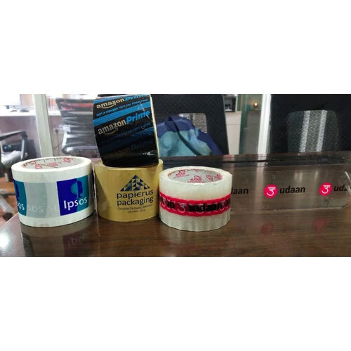 Printed Bopp Tapes Customs - Color: Yellow