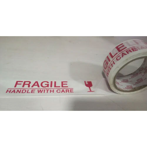 Fragile Handle With Care Tape - Color: White