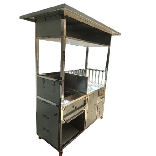 Steel Pau Bhaji Counter - Color: Silver