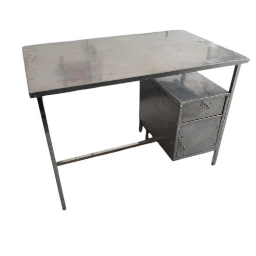 Stainless Steel Office Table - Color: Silver