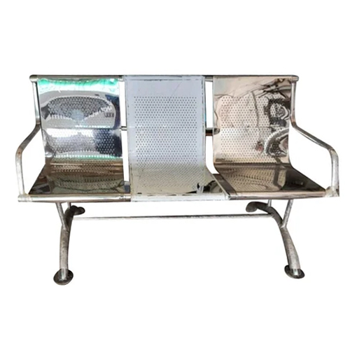 Stainless Steel Three Seater Waiting Chair
