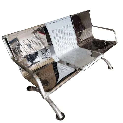 Stainless Steel Three Seater Waiting Chair