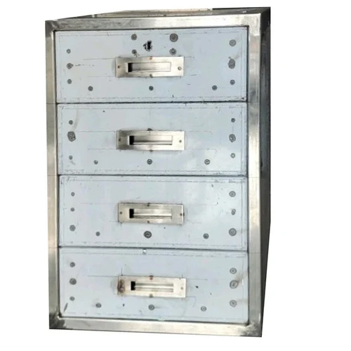 Stainless Steel Office Drawer - Color: Silver