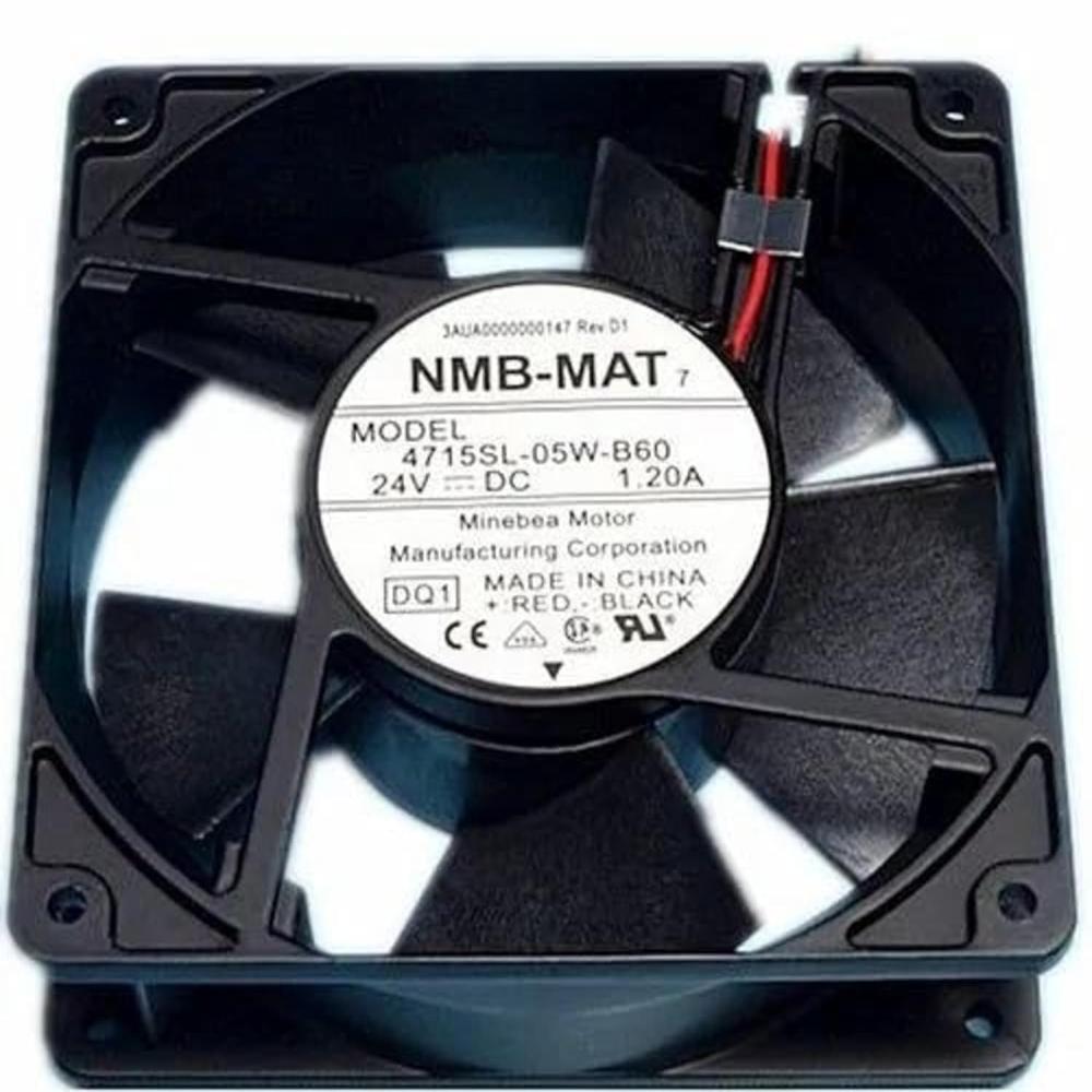 NMB-MAT 4715SL-05W-B60 Axial Fan 24V-1.20A DC Brushless Air Cooling Fan 4700 RPM 120 * 120 * 38mm 2-Wire
