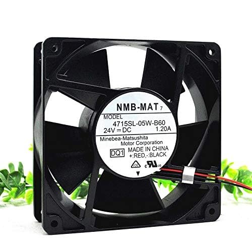 NMB-MAT 4715SL-05W-B60 Axial Fan 24V-1.20A DC Brushless Air Cooling Fan 4700 RPM 120 * 120 * 38mm 2-Wire