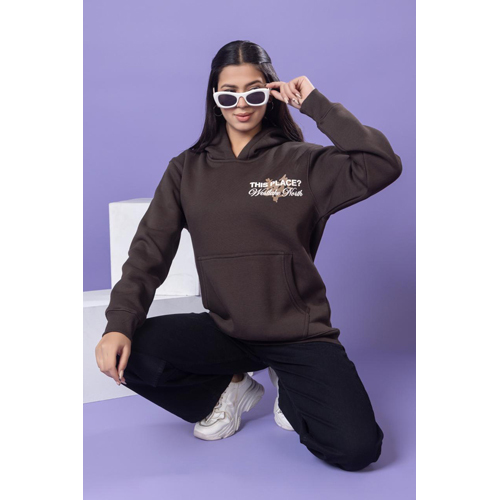 Cotton Fleese Hoodies - Color: Brown