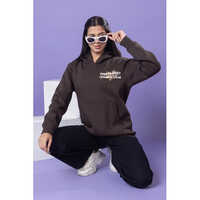 Cotton Fleece Hoodies - Color: Brown