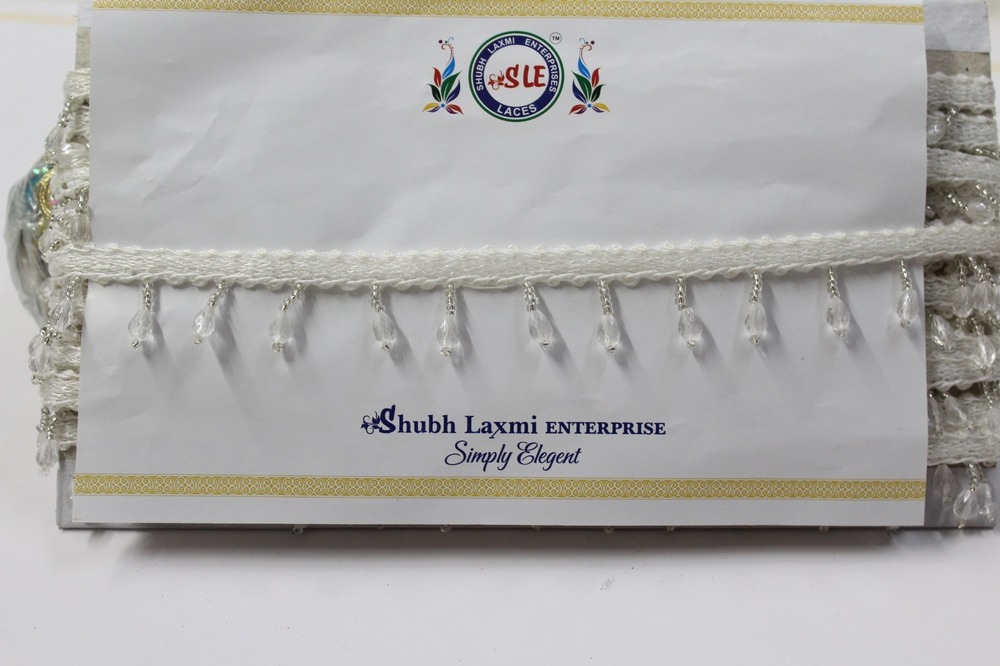 White Moti Latkan Lace