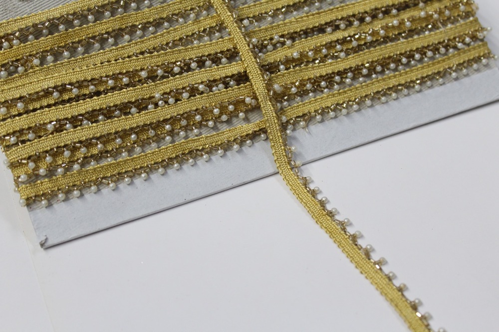Moti Border Lace - Color: Golden