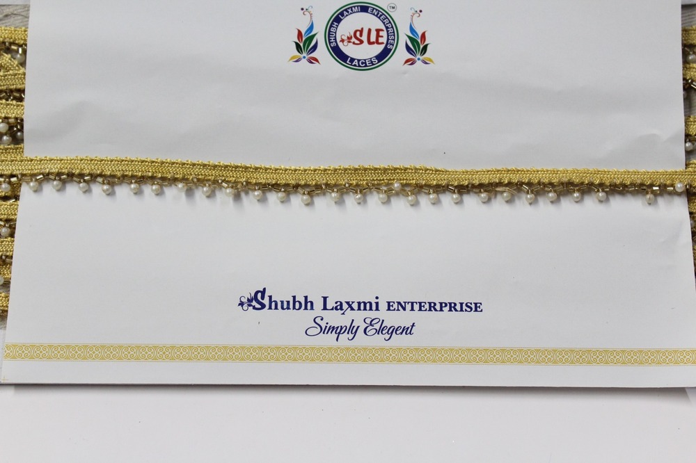Moti Border Lace - Color: Golden