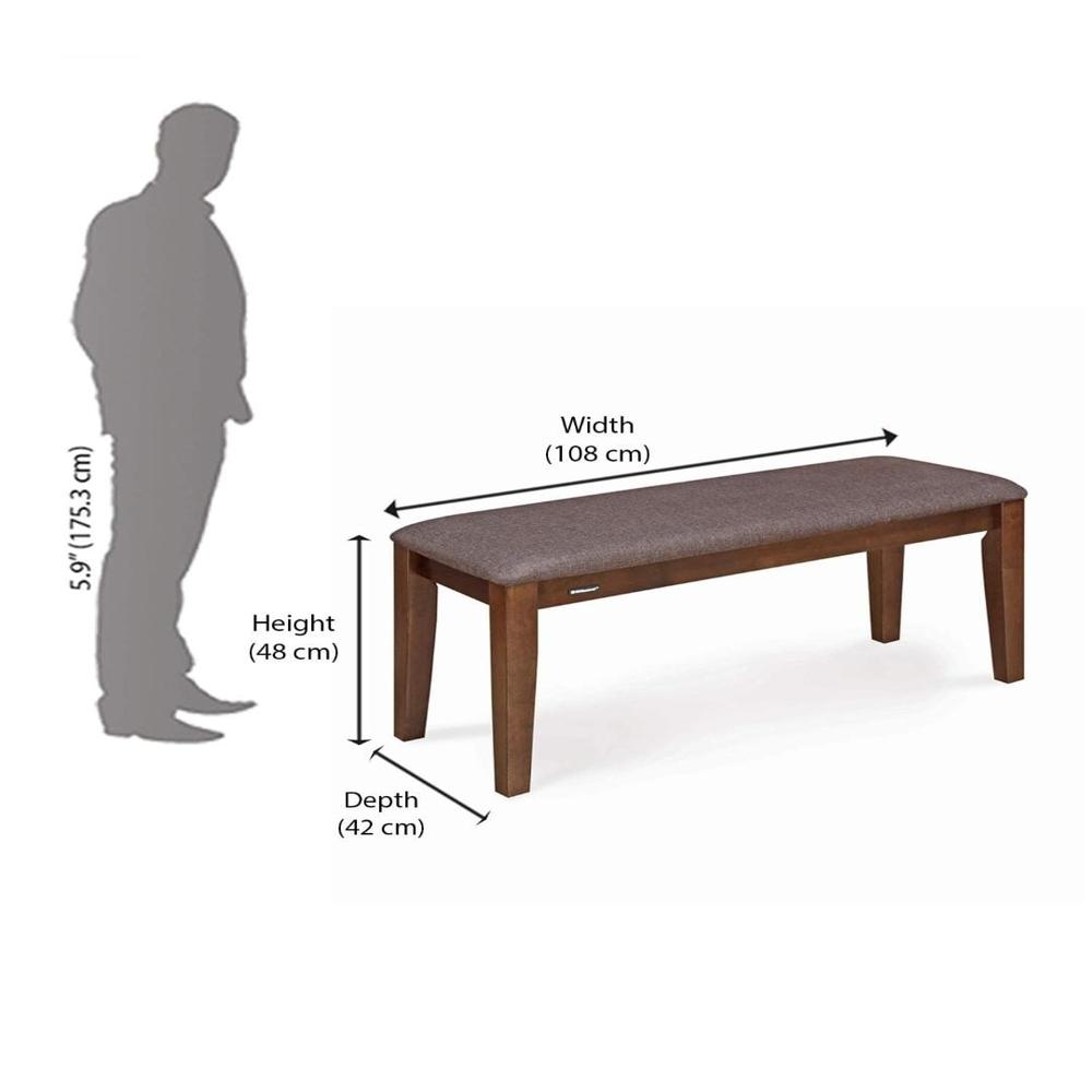 NILKAMAL GARNET 4 CHAIR & 1 BANCH DINING SET