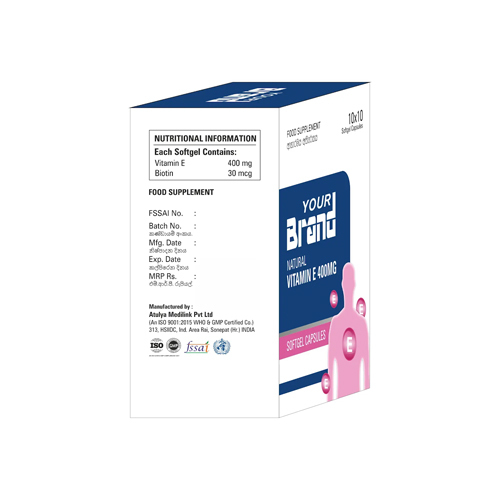 Atulya Vitamin E 400mg Softgel capsule