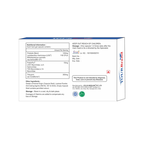 Tributyrin Prebiotic And Probiotic Capsule