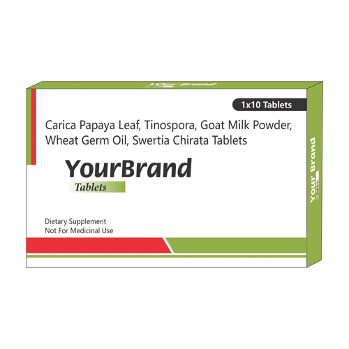 Carica Papaya Leaf Tinospora Goat Milk Powder Wheat Germ Oil Swertia Chirata Tablets