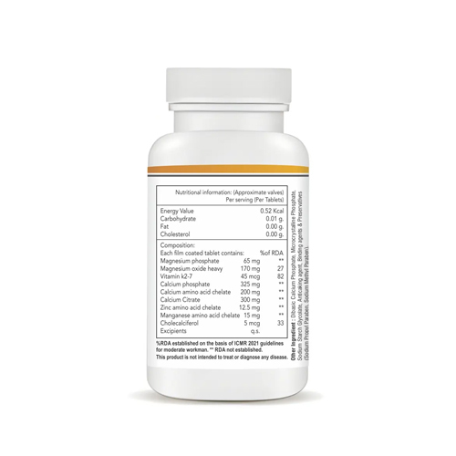 Calcium Citrate Calcium Phosphate Magnesium Phosphate Zinc Amino Acid Chelate Vitamin K2-7 And Cholecalciferol Tablets