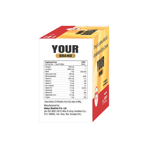 Omega 3 Lycopene Biotin ALA With Multivitamins Softgel Capsules