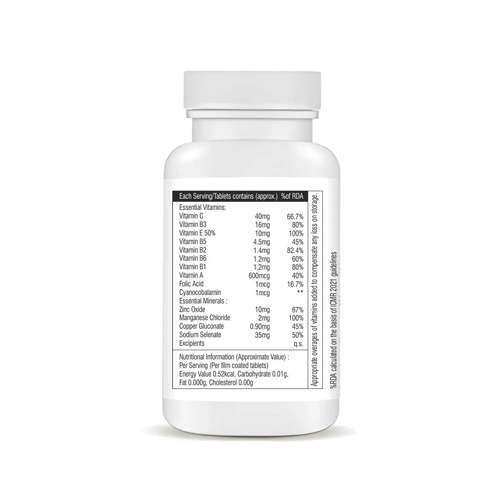 Antioxidants Multivitamins Multimineral And Cyanocobalamin Tablets