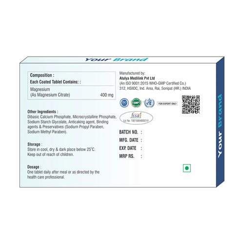 400mg Magnesium Tablets