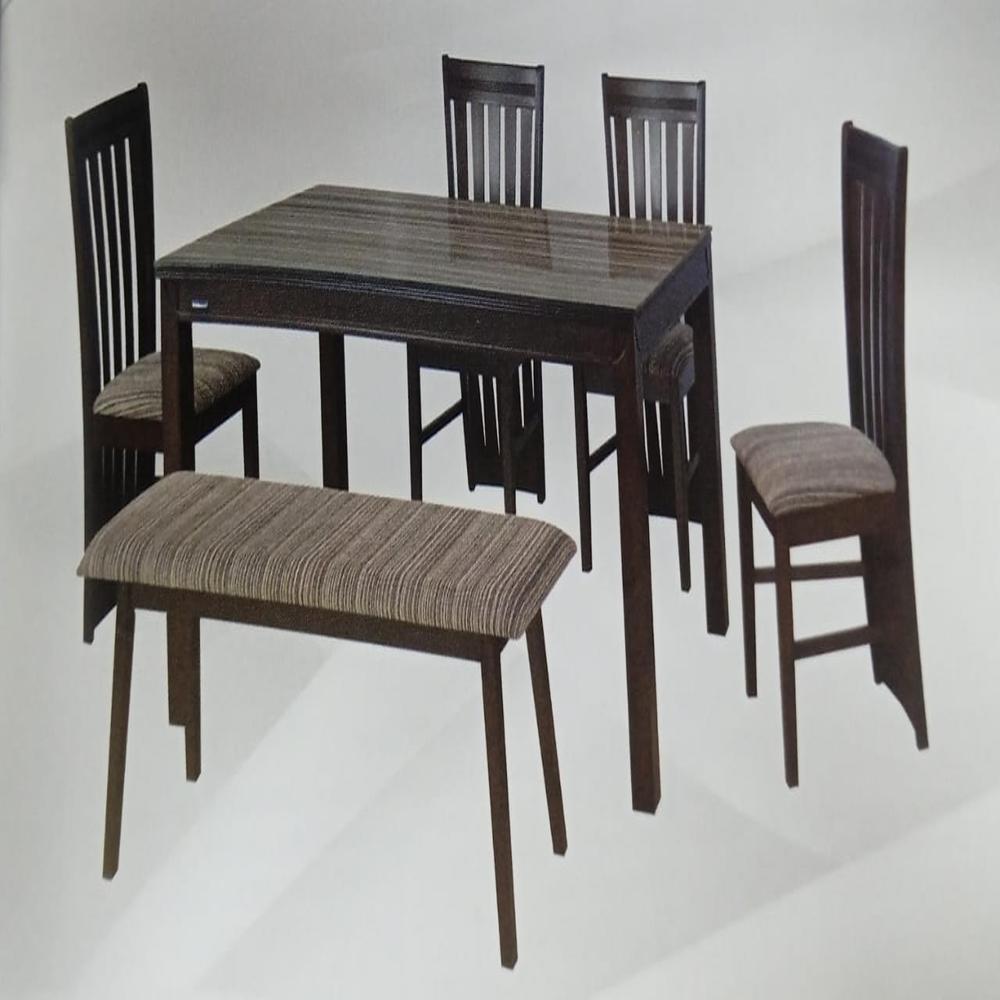 NILKAMAL JULIETA 4 CHAIR & 1 BANCH DINING SET 