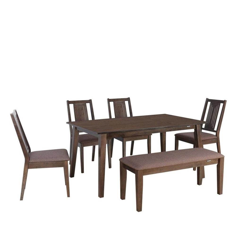 NILKAMAL AMBER 4 CHAIR & 1 BANCH DINING SET 