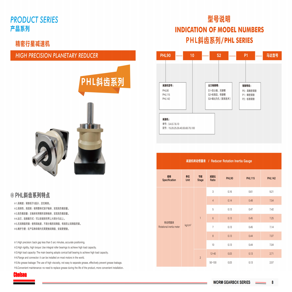 PHL90 Series L1 Planetary Gearbox 19mm Input Shaft 22mm Output Shaft