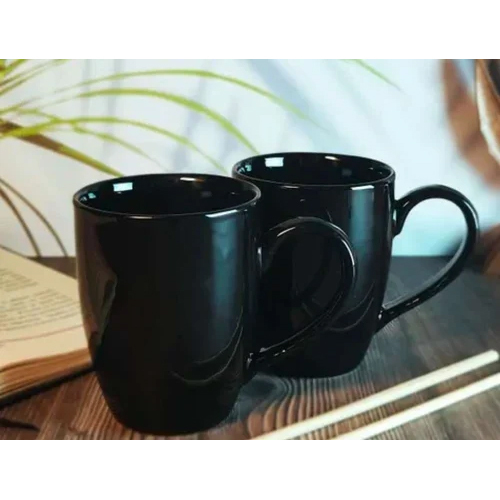 320Ml Ceramic Coffee Mug - Color: Black