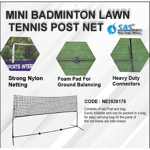SAS SPORTS Portable Mini Badminton Net with Stand Poles