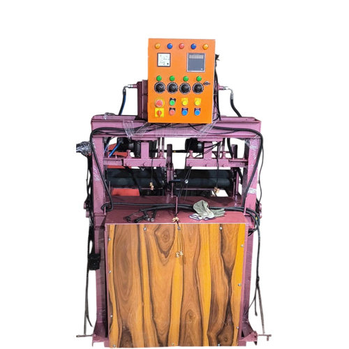 Double Die Hydraulic Dona Making Machine - Color: Multicolor Paint Coated